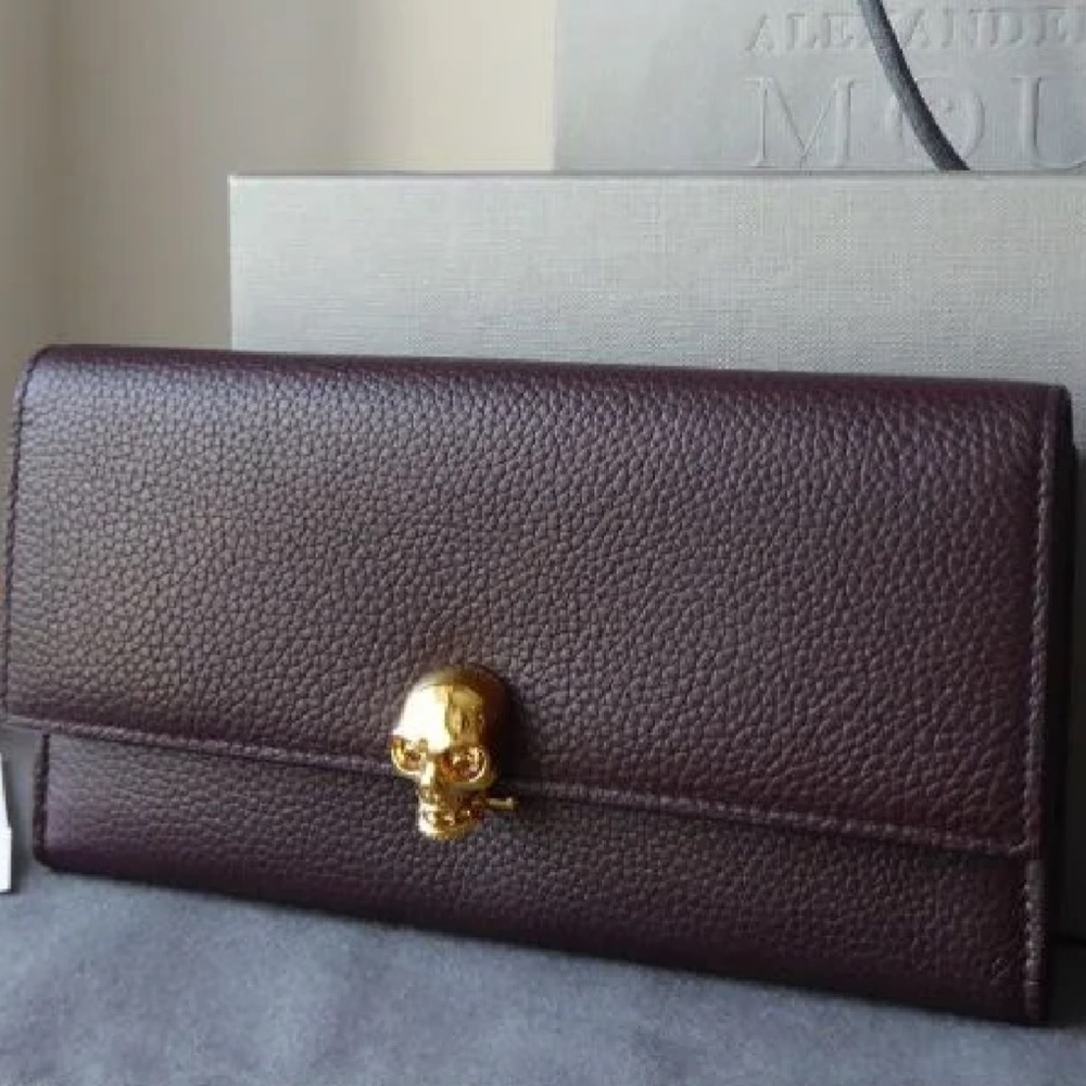 Authentic Alexander McQueen leather continental wallet